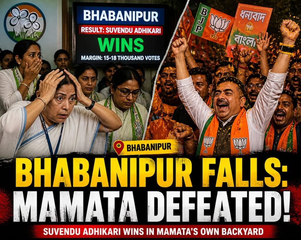 “Bhabanipur Falls: Mamata Defeated!”