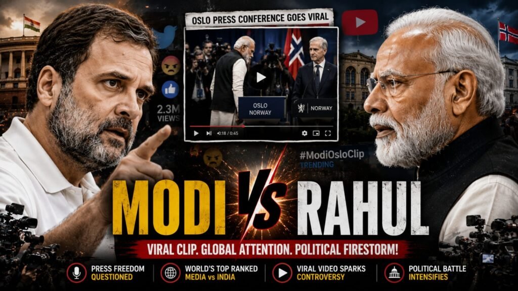 Political face-off between Rahul Gandhi and Narendra Modi over the Oslo controversy.