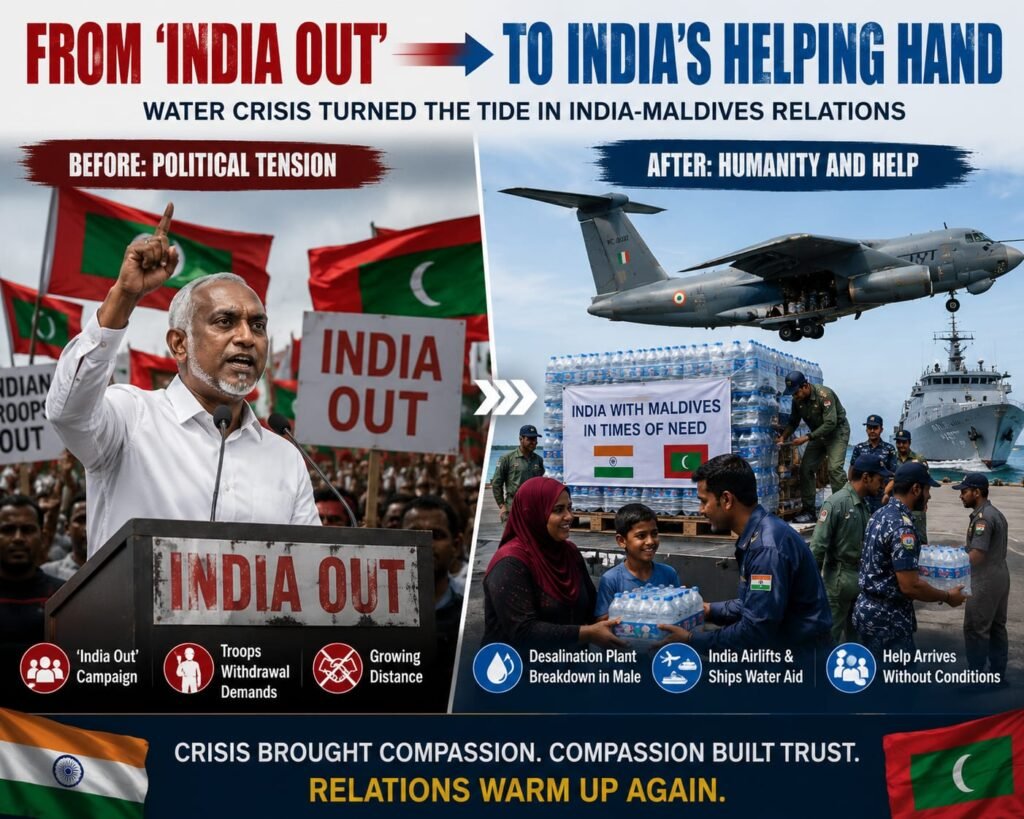 “From ‘India Out’ To India’s Helping Hand”
