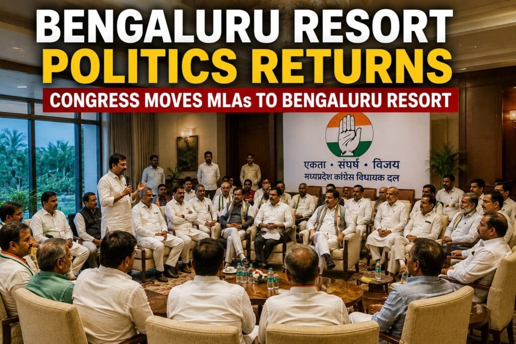"Congress Moves MLAs to Bengaluru Resort"