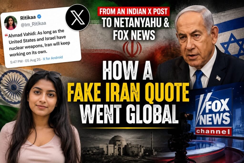 Fake Iran Quote: How Ritika’s X Post Reached Netanyahu & Fox News