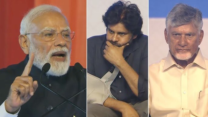 Bhogapuram airport inauguration ke dauran Pawan Kalyan ne PM Modi ke khilaf hue abusive slogans par emotional reaction diya aur kaha ki Modi ko gaali dena un sabko gaali dene jaisa hai.
